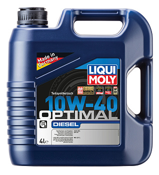 Полусинтетическое моторное масло Optimal Diesel 10W-40 4 л. артикул 3934 LIQUI MOLY