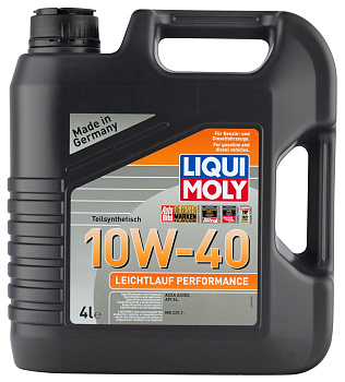 Полусинтетическое моторное масло Leichtlauf Performance 10W-40 4 л. артикул 8998 LIQUI MOLY