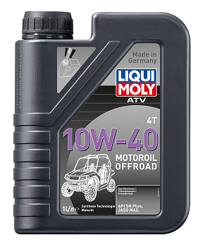 НС-синтетическое моторное масло для 4-тактных мотоциклов ATV 4T Motoroil Offroad 10W-40 1 л. артикул 7540 LIQUI MOLY