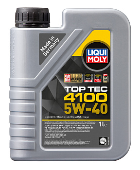 НС-синтетическое моторное масло Top Tec 4100 5W-40 1 л. артикул 7500 LIQUI MOLY