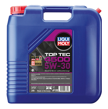 НС-синтетическое моторное масло Top Tec 4500 5W-30 20 л. артикул 3731 LIQUI MOLY