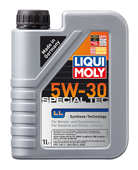 НС-синтетическое моторное масло Special Tec LL 5W-30 1 л. артикул 8054 LIQUI MOLY