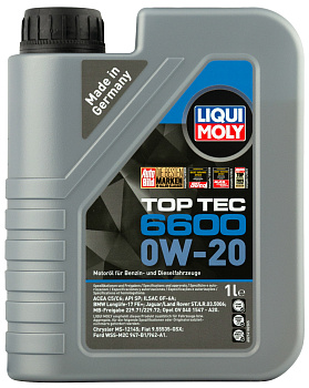 НС-синтетическое моторное масло Top Tec 6600 0W-20 1 л. артикул 21410 LIQUI MOLY
