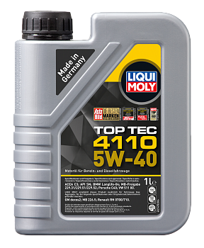 НС-синтетическое моторное масло Top Tec 4110 5W-40 1 л. артикул 21478 LIQUI MOLY
