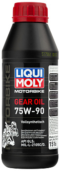 Синтетическое трансмиссионное масло для мотоциклов Motorbike Gear Oil 75W-90 0,5 л. артикул 7589 LIQUI MOLY