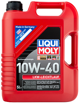 НС-синтетическое моторное масло LKW-Leichtlauf-Motoroil 10W-40 5 л. артикул 1185 LIQUI MOLY