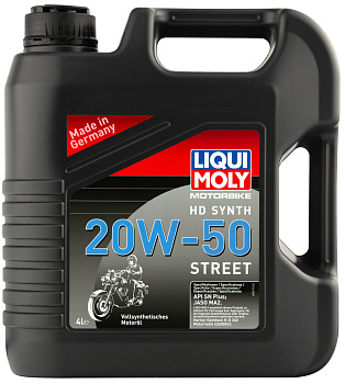 Синтетическое моторное масло для 4-тактных мотоциклов Motorbike HD Synth Street 20W-50 4 л. артикул 3817 LIQUI MOLY
