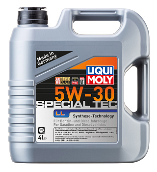 НС-синтетическое моторное масло Special Tec LL 5W-30 4 л. артикул 7654 LIQUI MOLY
