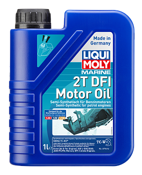 Полусинтетическое моторное масло для водной техники Marine 2T DFI Motor Oil 1 л. артикул 25088 LIQUI MOLY
