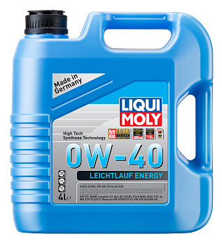 Синтетическое моторное масло Leiсhtlauf Energy 0W-40 4 л. артикул 39035 LIQUI MOLY