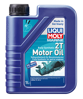 Синтетическое моторное масло для водной техники Marine Fully Synthetic 2T Motor Oil 1 л. артикул 25021 LIQUI MOLY