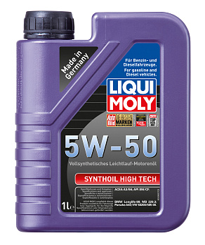 Синтетическое моторное масло Synthoil High Tech 5W-50 1 л. артикул 9066 LIQUI MOLY