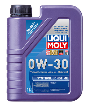 Синтетическое моторное масло Synthoil Longtime 0W-30 1 л. артикул 8976 LIQUI MOLY