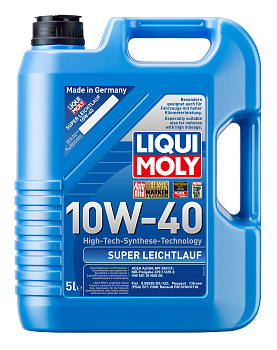 НС-синтетическое моторное масло Super Leichtlauf 10W-40 5 л. артикул 1929 LIQUI MOLY